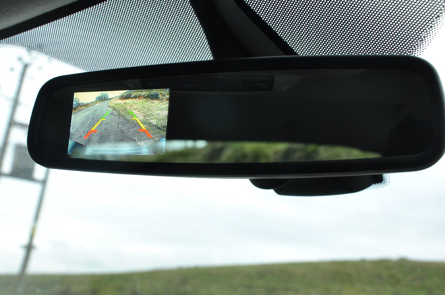 2012 Ford Ranger Wildtrak 3-2 diesel automatic road test review by Oliver Hammond photo - rear reverse parking camera colour mirror