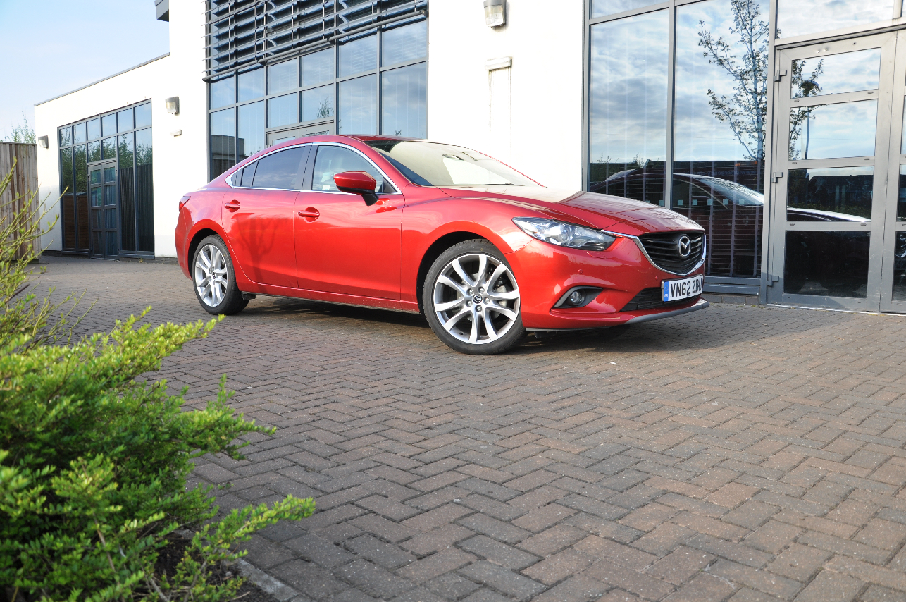 2013 Mazda6 2-2 diesel Sport Nav 175PS manual saloon road test review by Oliver Hammond Simons Car Spots - photo front 34 Village